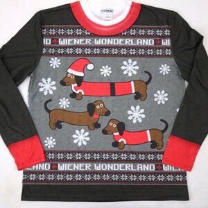 Weiner Wonderland Christmas t-shirt XL Dachshund Dog Ugly Christmas Sweater Pup